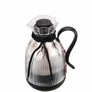 Frasco de vacío con revestimiento de vidrio rosa de doble pared para mantener bebidas calientes de café y té, jarra térmica de café de 1000ml para el hogar - Product Image 4
