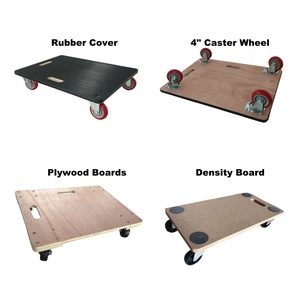 Chariot à plateforme mobile en bois Chariot de meubles de maison - Product Image 2
