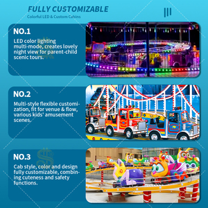 Mini Montaña Rusa Infantil para Exteriores, Atracción para Parques Temáticos y Centros <span class=keywords><strong>de</strong></span> Entretenimiento Familiar, Capacidad para 20 Personas, 1.8m/s - Product Image 5