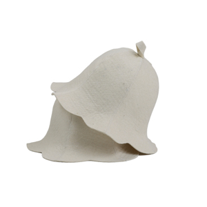 Chapeau de sauna en pure laine avec une bordure ondulée et fluide qui fait ressembler la chaleur à un lointain souvenir - Product Image 5