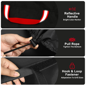 Housse de barbecue imperméable pour l'extérieur, housse de barbecue à gaz anti-UV robuste pour <span class=keywords><strong>Weber</strong></span> et plus encore - Product Image 3