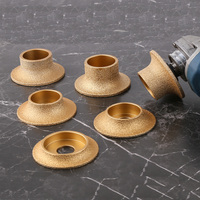 Meule diamantée de profilage PMS 25 mm, meule diamantée manuelle pour meuleuse d'angle, disque de meulage demi-bullnose 20 mm