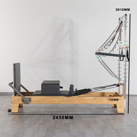 Machine d'entraînement d'équilibre Reformer en bois de chêne, prix d'usine en gros, Pilates Reformer avec demi-trapèze