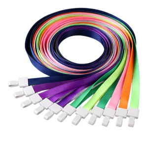 Lanières en polyester de haute qualité, lanières en vrac <span class=keywords><strong>pour</strong></span> badges d'identification, clés, plates avec boucle en ABS, porte-badge en plastique - Product Image 2