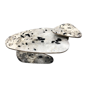 <span class=keywords><strong>Table</strong></span> basse ronde classique de luxe moderne personnalisée avec plateau en acier inoxydable et en marbre pour le mobilier de salon - Product Image 1