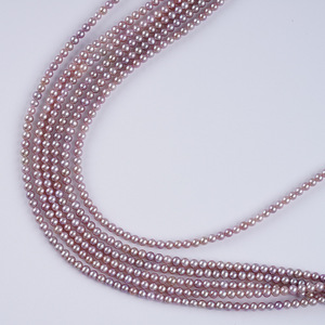 Perles d'eau douce naturelles Zhuji, perles rondes blanches et roses de 3 à 4 mm pour la fabrication de bijoux en gros - Product Image 5