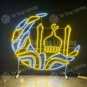 Weather Resistant Ip65 <b>Led</b> Moon <b>Lighting</b> Decoration Customized Colors For Ramadan Christmas Landscape Outdoor Celebrations - Product Image 3