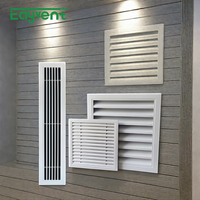 Grille de ventilation carrée en alliage d'aluminium au design moderne pour cuisine, sous-sol, fenêtre, climatiseur, étanche à la pluie, durable et facile à installer