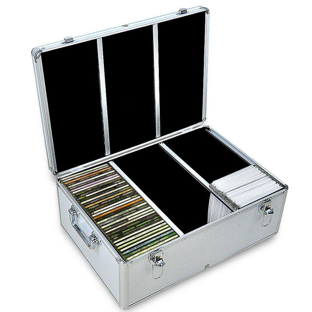 500 Discs Aluminium CD DVD Cases CD Storage Box Organizer Free Inserts
