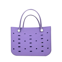Vente en gros de sacs de plage mignons en caoutchouc EVA imperméable à l'eau, sacs à main en silicone avec logo personnalisé, petit sac de voyage pour bébé