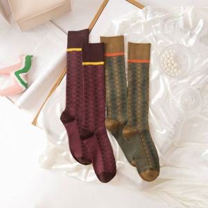 Đầu Gối Cao Khối Màu Sắc Thời Trang Tùy Chỉnh Mô Hình Vớ Phụ Nữ Vớ Cao Sọc Người Lớn Hàng Ngày Đường Phố Vớ - Product Image 5