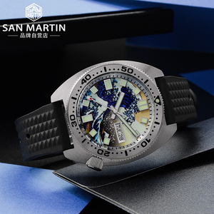 Montre de plongée automatique pour homme San Martin Abalone Tuna Kanagawa <span class=keywords><strong>NH35</strong></span>, <span class=keywords><strong>prix</strong></span> d'usine, livraison gratuite, 20 ATM, C3, acier inoxydable 316L - Product Image 1