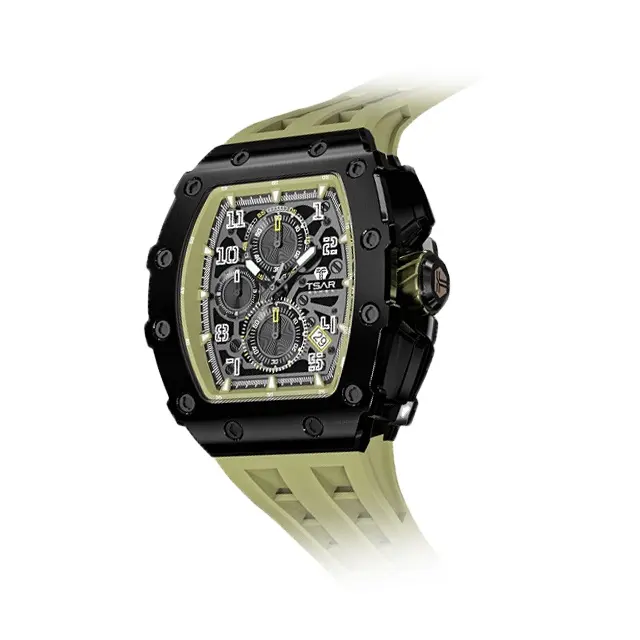 2022 Best Luxury Mechanical Richards Skeleton Man's Watch Silicone Rubber Strap Milles Men Watch