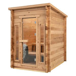 Personalizzabile per 2-4 persone in legno massello Sauna moderna Sauna all'aperto - Product Image 1