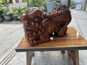 ช่างฝีมือพื้นบ้านแกะสลักพิกเซียะบนไม้เนื้อแข็งและงานฝีมือไม้ไผ่ผลิตภัณฑ์ไม้ของเล่นเก้าอี้เรียนรู้ - Product Image 5