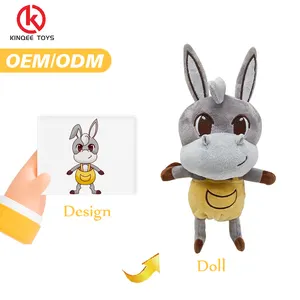 Kinqee Hot Sale Stuffed Plush Toy Doll Donkey Manufacturer Custom Logo Plushie Soft Plush Toy Customize For Children Gift
