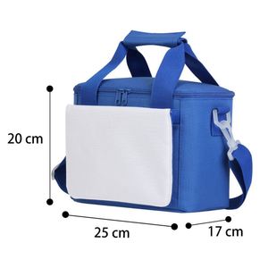 Bolsa Térmica Cuadrada Grande Personalizada al por Mayor, de Lona Aislante, para Impresión por Transferencia de Calor, con Correa Cruzada y Asa de Mano - Product Image 2