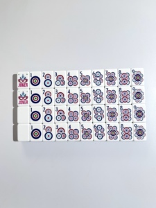 Jeu de tuiles de <span class=keywords><strong>mahjong</strong></span> américain sur mesure à 4 couches, modèle bleu, tuiles en acrylique, 160 cartes, jeu élégant de tuiles de <span class=keywords><strong>mahjong</strong></span> - Product Image 2