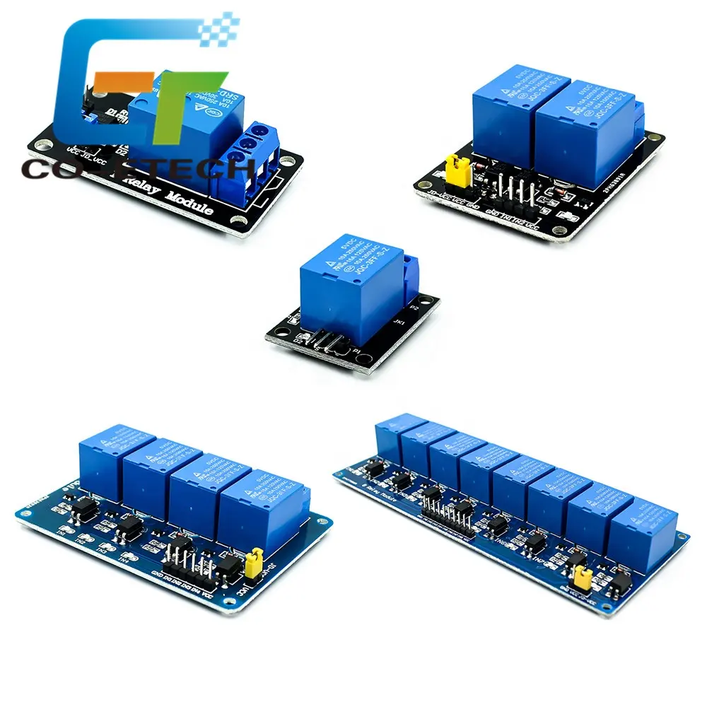 DC 5V 1/2/4/8 Channel Relay Module With Optocoupler Isolation Output 1 2 4 8 Way Support All MCU Control
