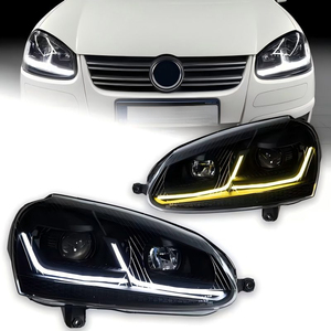 Nouvel ensemble de phares <span class=keywords><strong>LED</strong></span> 12V en gros 6000K avec DRL et clignotants améliorés pour VW <span class=keywords><strong>Golf</strong></span> 5 2006-2010 Ajustement parfait - Product Image 1
