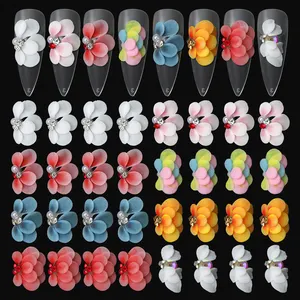 manicure ornaments Kawaii Handmade Nail Art Resin Charms 3D Design Nail Acrylic Flowers For Nails