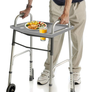 Longing Walking Aid Tray With Cup Holder Foldable Portable Dining Table For <b>Elderly</b> Outdoor Use - Product Image 1