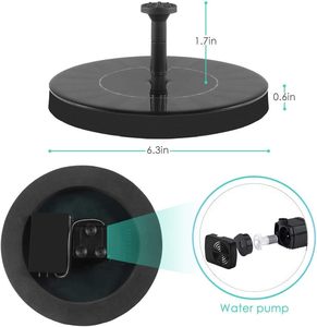 <b>Solar</b> Powered Water Fountain <b>Pump</b> for Bird Bath 1.5W New Upgraded Mini Free Standing <b>Solar</b> Panel Fountain Kit for Outdoor Garden - Product Image 6