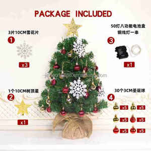 Arbre de bureau de Noël en <span class=keywords><strong>sapin</strong></span> PVC écologique de haute qualité 180 cm vert et rose pour l'intérieur de la maison et du centre commercial - Product Image 3