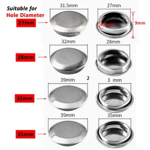 Kitchen Sink <b>Plugs</b> for 35mm Holes Brushed Stainless Steel Faucet Tap Hole Cover Kitchen Faucet Sink Hole Cover - Product Image 2