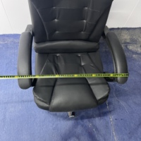 Chaise de bureau exécutive moderne robuste de 200 kg, en cuir synthétique, réglable en hauteur, avec cadre en fer, pour bureau debout, chaise de caissier, chaise élévatrice