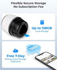 Caméra de sécurité extérieure cellulaire <span class=keywords><strong>Reolink</strong></span> 4MP 4G LTE avec carte SIM mobile, batterie rechargeable <span class=keywords><strong>solaire</strong></span>, vision nocturne, sans fil, IP65, CMOS, Cloud - Product Image 6