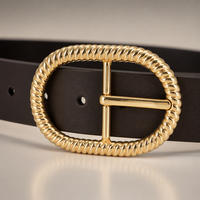 Boucles de ceinture pour hommes d'affaires, logo gravé sur mesure, alliage de zinc, métal résistant à la rouille, anti-rayures, pour ceinture en cuir