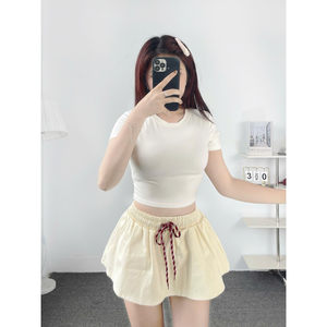 Best Quality Women'S Casual <b>Elastic</b> High Breathable <b>Skirt</b> Soft Fabric Shorts Design Many Colors Korean Style Free Sample - Product Image 4