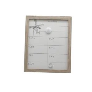 Jinn Home折りたたみ式木製消去可能ホワイトボード磁気メッセージライティングレターボードサイン