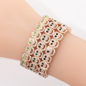 Nuevo Diseño, Brazalete Brillante con Incrustaciones de Diamantes, Color Dorado, Estilo Bohemio, Brazaletes de Esmalte Dorado para Mujer - Product Image 2