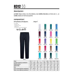 Paquete de 3 Piezas - PANTALONES SANITARIOS UNISEX 3-8312 - Product Image 1