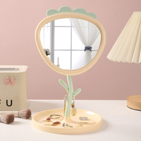 Flower Mirror Desktop Rotating HD Princess Mirror Jewelry Storage Mirror High Beauty Makeup Mirror