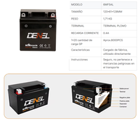 Batterie de moto 12V5Ah SMF, grossiste pour 12N5-3B, haute performance, scellée, sans entretien