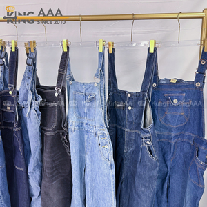 Vente en gros de combinaisons décontractées pour femmes d'<span class=keywords><strong>occasion</strong></span> avec bretelles vintage pantalons en jean à bretelles réglables vêtements d'<span class=keywords><strong>occasion</strong></span> - Product Image 2