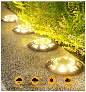 Wasserdichte Auffahrt LED Buried Lights 8 8 Honey Comb Outdoor Spot Garten boden Inground Solar Deck Light