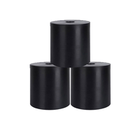 Isolateur de vibrations cylindrique creux en caoutchouc silicone noir personnalisé avec amortissement par ressort