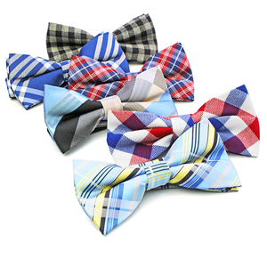 Papillon in <span class=keywords><strong>cotone</strong></span> scozzese uniforme scolastica personalizzata blu - Product Image 3