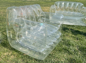 Tùy Chỉnh Trong Suốt <span class=keywords><strong>PVC</strong></span> Ngoài Trời Vườn Lounger Fold-up Rõ Ràng Mô Hình Bơm Hơi Không Khí Sofa Air Blower Cho Cắm Trại Quảng Cáo - Product Image 5