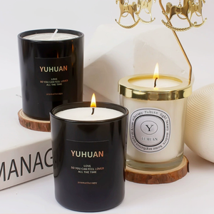 Bougie parfumée à l'aromathérapie végétale naturelle - Bougie en cire de soja dans un bocal en verre de luxe pour la décoration de la maison et la relaxation - Produit phare - Product Image 2
