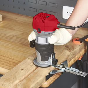 Fresadora Eléctrica Portátil <span class=keywords><strong>de</strong></span> Velocidad Variable <span class=keywords><strong>de</strong></span> 230V y 710W, con Mandril <span class=keywords><strong>de</strong></span> 1/4" y 3/8", <span class=keywords><strong>Kit</strong></span> <span class=keywords><strong>de</strong></span> Fresadora para Madera con Juego <span class=keywords><strong>de</strong></span> Brocas para Trabajos en Madera - Product Image 4
