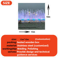 Luces LED de Colores, Acero Inoxidable, Fuente Musical para Estanques de Peces y Lagos Artificiales al Aire Libre