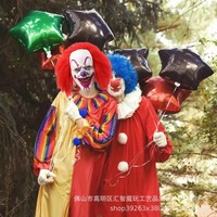 Masque de clown effrayant en latex, masque intégral de style horreur, accessoire de tête pour fête d'Halloween