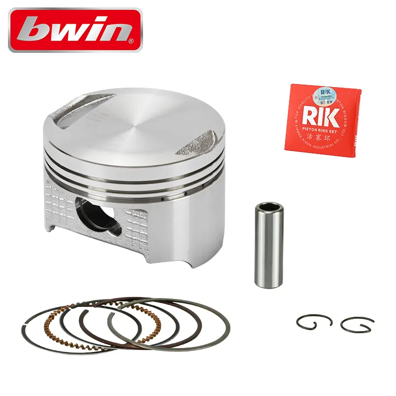 Kit cincin piston silinder balap mesin sepeda motor, suku cadang cincin piston silinder balap mesin sepeda motor untuk HONDA, KWN/KZR 52.4mm CLICK125/VARIO125 + 0.25/+ 0.5/+ 0.75/+ 1.0