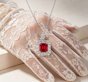 925 Silver Cultivated <b>Ruby</b> <b>Necklace</b> Shines for Fashion Daily Wear, Birthday, Party, Holiday a Wonderful Surprise Gift for Girl L - Product Image 6