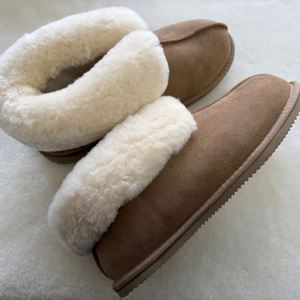 Factory Supplier Best Quality Real Fur Cowhide Leather Low Price Wholesale Gold Supplier Anti-slip Wool Warm Winter Shoes - Product Image 1